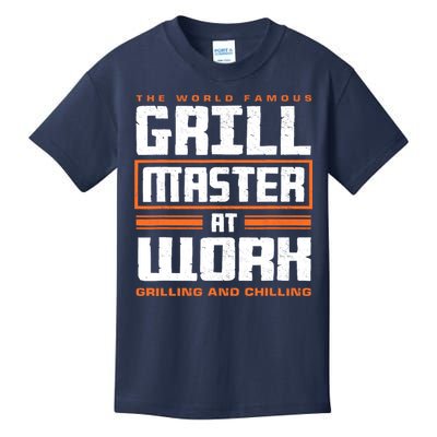 World Famous Grill Master At Work - Funny Grillmaster BBQ Kids T-Shirt