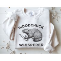 Woodchuck Funny Groundhog With Chainsaw Sweatshirt