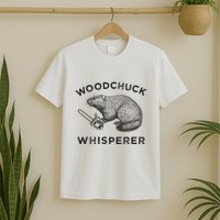 Woodchuck Funny Groundhog With Chainsaw T-Shirt