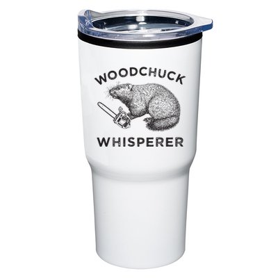 Woodchuck Funny Groundhog With Chainsaw Tumbler