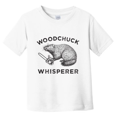 Woodchuck Funny Groundhog With Chainsaw Toddler T-Shirt