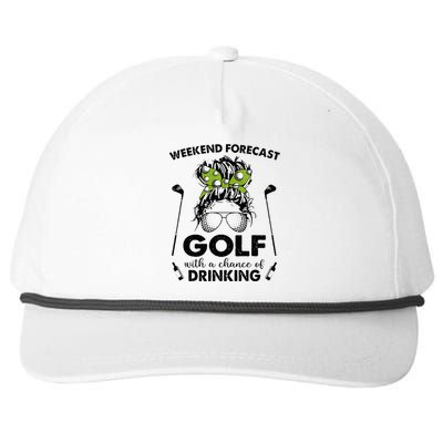 Weekend Forecast Golf With A Chance Of Drinking Snapback Five-Panel Rope Hat