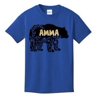 Wo Funny Gift For Grandmother Funny Gift Amma Bear Gift Kids T-Shirt