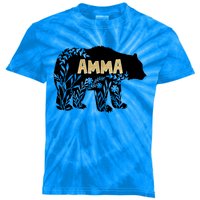 Wo Funny Gift For Grandmother Funny Gift Amma Bear Gift Kids Tie-Dye T-Shirt