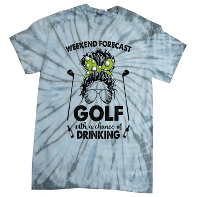 Weekend forecast golf with a chance of drinking Tie-Dye T-Shirt