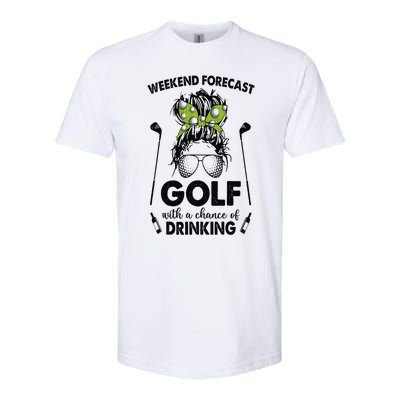 Weekend forecast golf with a chance of drinking Softstyle CVC T-Shirt