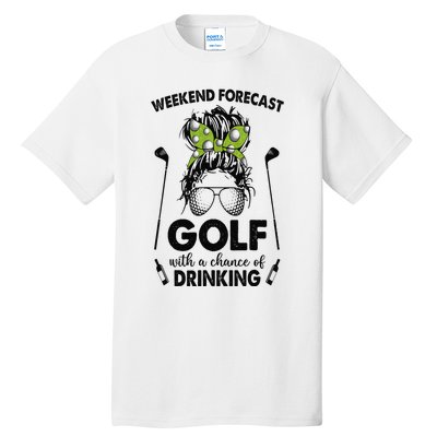 Weekend forecast golf with a chance of drinking Tall T-Shirt