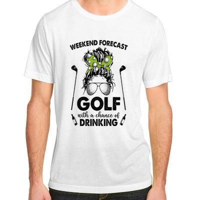 Weekend forecast golf with a chance of drinking Adult ChromaSoft Performance T-Shirt