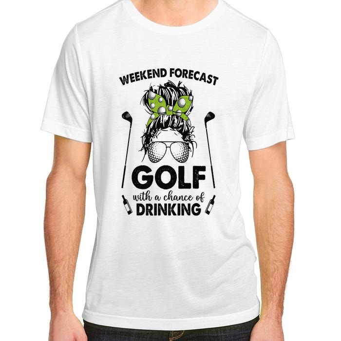 Weekend forecast golf with a chance of drinking Adult ChromaSoft Performance T-Shirt