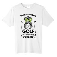 Weekend forecast golf with a chance of drinking Tall Fusion ChromaSoft Performance T-Shirt