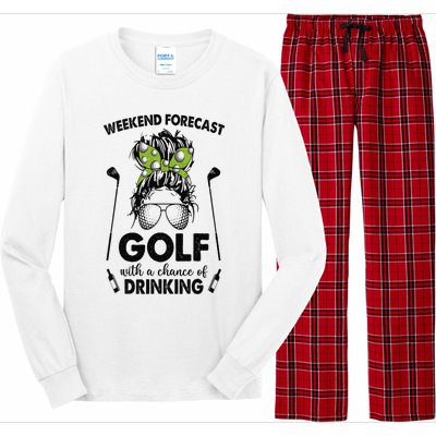 Weekend forecast golf with a chance of drinking Long Sleeve Pajama Set