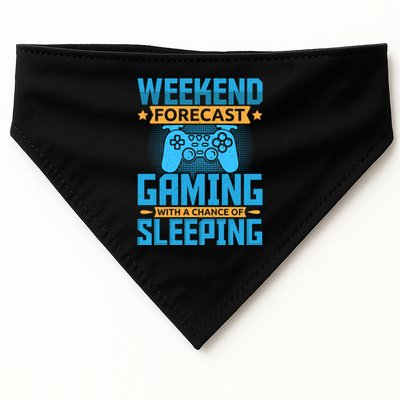 Weekend Forecast Gaming With A Chance Of Sleeping USA-Made Doggie Bandana