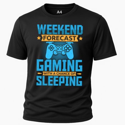 Weekend Forecast Gaming With A Chance Of Sleeping Performance Shirt