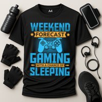 Weekend Forecast Gaming With A Chance Of Sleeping Performance Shirt