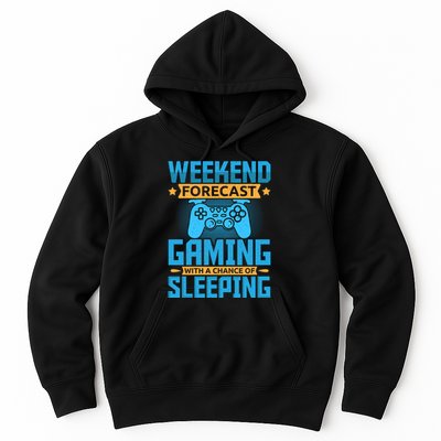 Weekend Forecast Gaming With A Chance Of Sleeping Hoodie