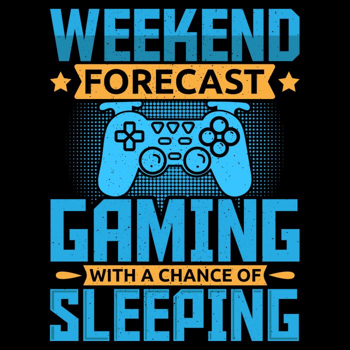 Weekend Forecast Gaming With A Chance Of Sleeping Button