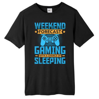 Weekend Forecast Gaming With A Chance Of Sleeping Tall Fusion ChromaSoft Performance T-Shirt