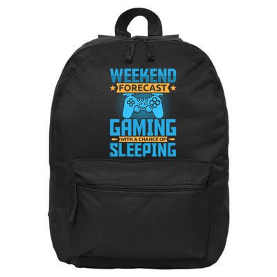 Weekend Forecast Gaming With A Chance Of Sleeping 16 in Basic Backpack