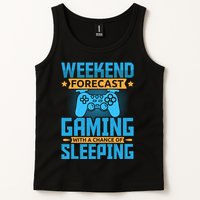 Weekend Forecast Gaming With A Chance Of Sleeping Tank Top