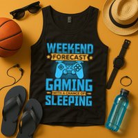 Weekend Forecast Gaming With A Chance Of Sleeping Tank Top