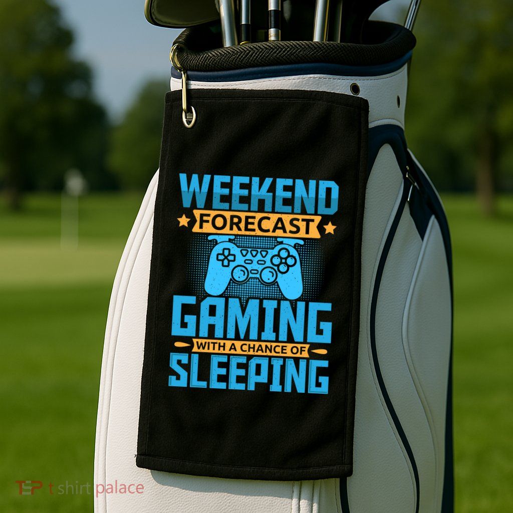 Weekend Forecast Gaming With A Chance Of Sleeping Golf Towel