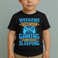 Weekend Forecast Gaming With A Chance Of Sleeping Toddler T-Shirt