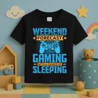 Weekend Forecast Gaming With A Chance Of Sleeping Toddler T-Shirt