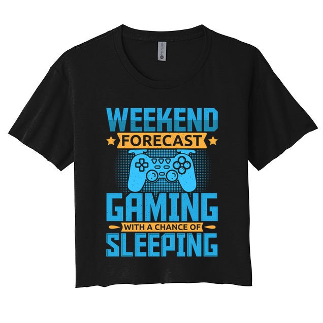 Weekend Forecast Gaming With A Chance Of Sleeping Crop Top