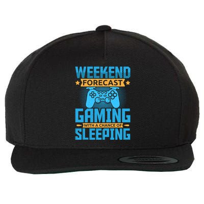 Weekend Forecast Gaming With A Chance Of Sleeping Wool Snapback Cap