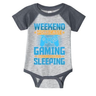Weekend Forecast Gaming With A Chance Of Sleeping Infant Baby Jersey Bodysuit