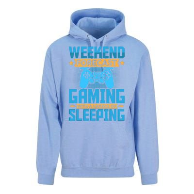 Weekend Forecast Gaming With A Chance Of Sleeping Unisex Surf Hoodie