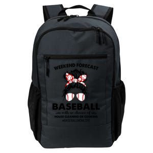 Weekend Forecastcool Gift Baseball With No Chance Of House Cleaning Gift Daily Commute Backpack