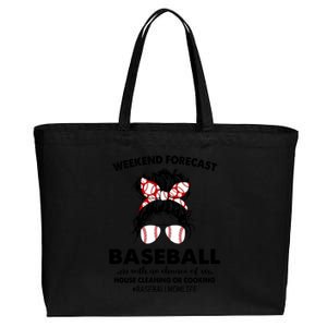 Weekend Forecastcool Gift Baseball With No Chance Of House Cleaning Gift Cotton Canvas Jumbo Tote