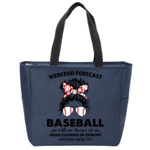 Weekend Forecastcool Gift Baseball With No Chance Of House Cleaning Gift Zip Tote Bag