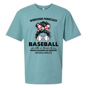 Weekend Forecastcool Gift Baseball With No Chance Of House Cleaning Gift Sueded Cloud Jersey T-Shirt