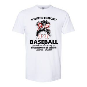 Weekend Forecastcool Gift Baseball With No Chance Of House Cleaning Gift Softstyle CVC T-Shirt