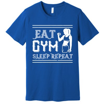 Workout Funny Gift Eat Gym Sleep Repeat Gift Premium T-Shirt