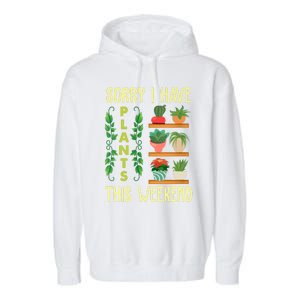 Wo Funny Gardening Gift Succulent Gardener Mother's Day Plant. VNeck Garment-Dyed Fleece Hoodie