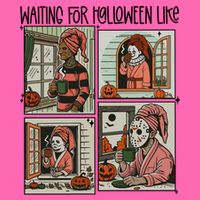 Waiting For Halloween Like Stripe Pom Pom Beanie