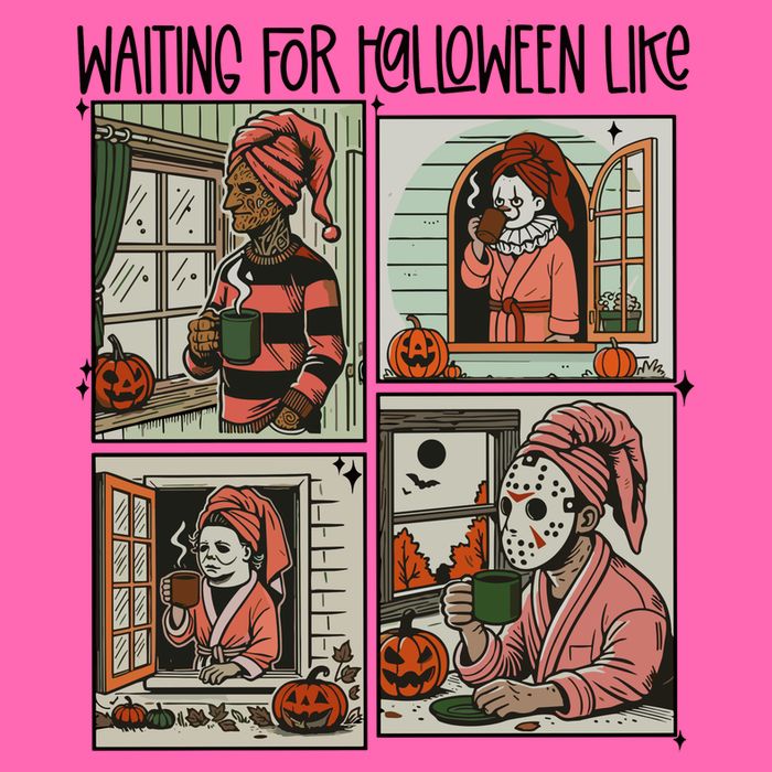 Waiting For Halloween Like Stripe Pom Pom Beanie