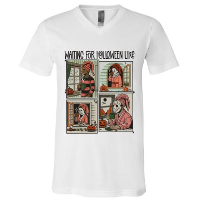 Waiting For Halloween Like V-Neck T-Shirt