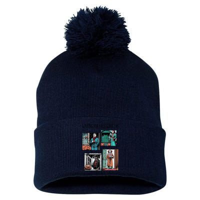 Waiting For Halloween Like Pom Pom 12in Knit Beanie