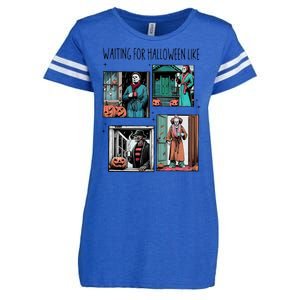 Waiting For Halloween Like Enza Ladies Jersey Football T-Shirt