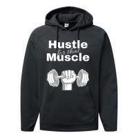 Workout For Him, Hustle For That Muscle Performance Fleece Hoodie