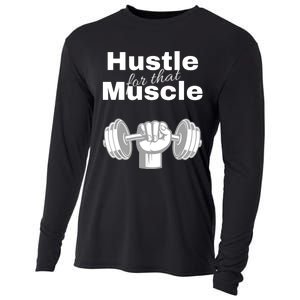 Workout For Him, Hustle For That Muscle Cooling Performance Long Sleeve Crew