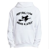 Womens Funny Halloween Shirt Why Yes I Can Drive A Stick VNeck Urban Pullover Hoodie