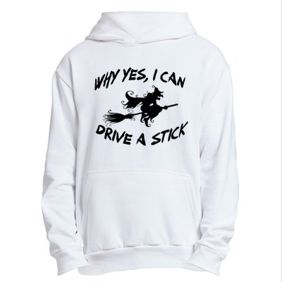 Womens Funny Halloween Shirt Why Yes I Can Drive A Stick VNeck Urban Pullover Hoodie