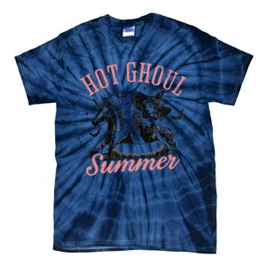 Women Funny Halloween Hot Ghoul Summer Summerween Tie-Dye T-Shirt