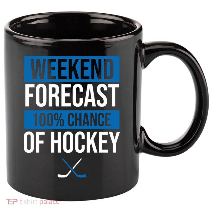Weekend Forecast Hockey 11oz C Handle Ceramic Mug