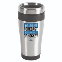 Weekend Forecast Hockey 16oz Travel Tumbler